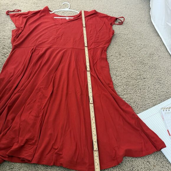 Betabrand Red Marilyn Red Knee Length Dress Stretch Comfort V Neck Casual 3X NWT - Picture 14 of 14